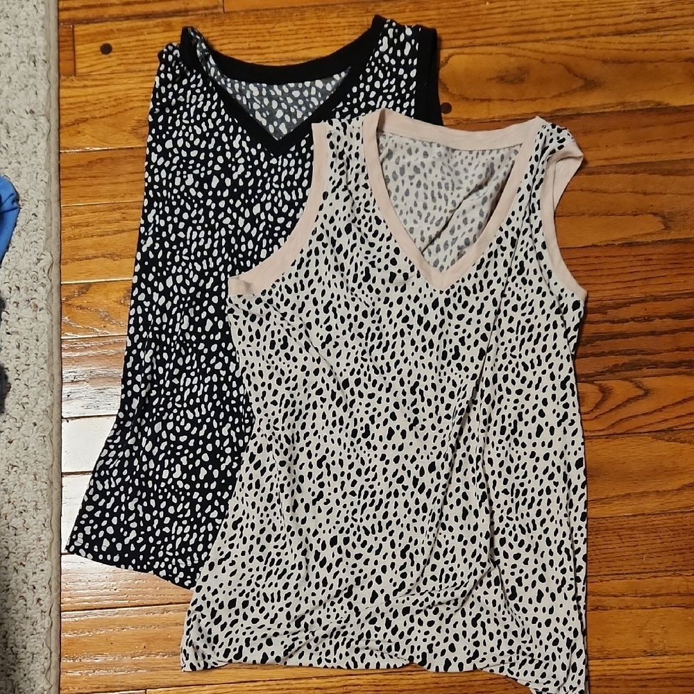 Stylish Women's Sleeveless Tops - Black and Cream
